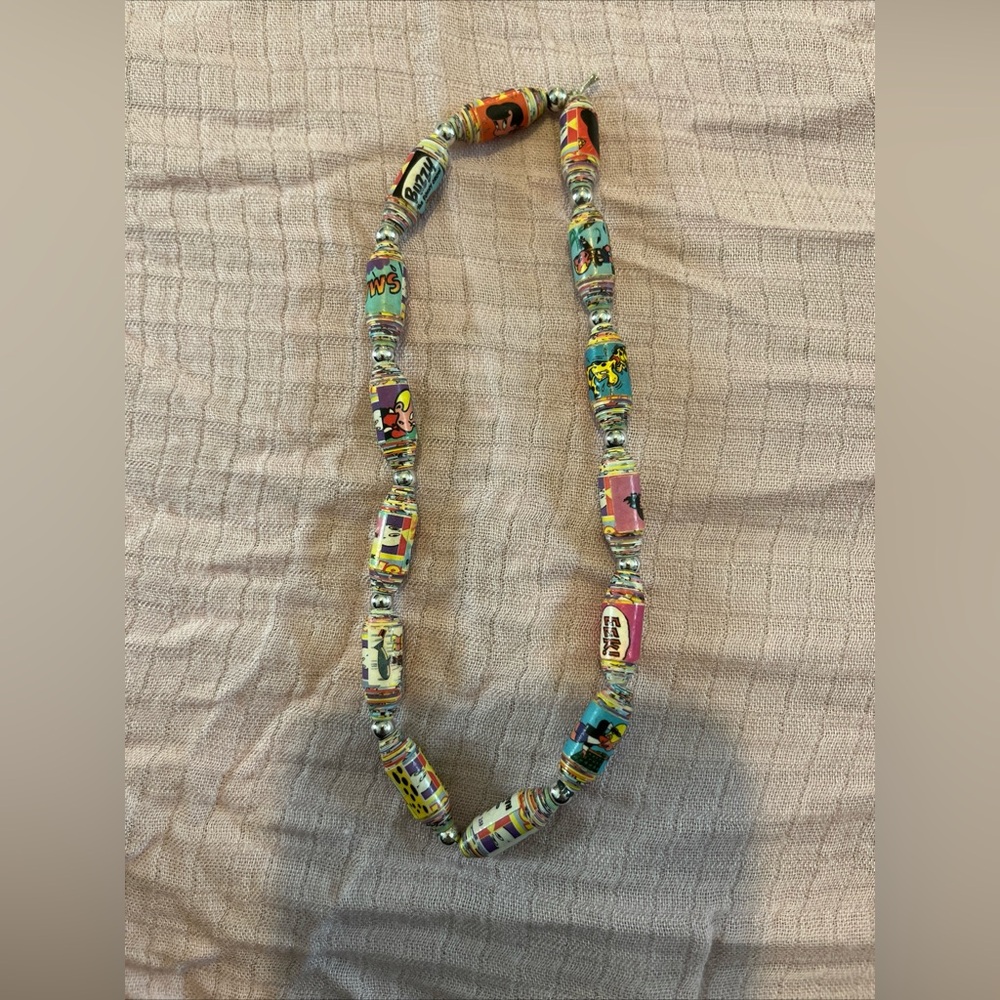 Vintage 90s Handrolled Comic Book Necklace Casper The Friendly Ghost